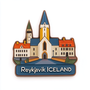 แม่เหล็กติดตู้เย็นทำจากเรซินแม่เหล็กติดตู้เย็นพร้อมรูปทิวทัศน์ภูเขาไฟน้ำแข็งเรคยาวิก - Product Image 6