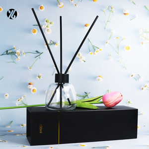 Yeni lüks yuvarlak omuz cam difüzör şişeleri 100ml 200ml vidalı kapak boş koku yağı difüzörü Diy Reed difüzör için Sticks - Product Image 6