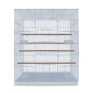 Wholesale Metal Wire Folding Large Bird Cages Easy Assembly Parrot Flying Cage With Multi Standing Sticks