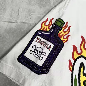 T-shirt oversize a maniche corte di alta qualità 100% abbigliamento da uomo in cotone che è un sacco di magliette con sciroppo per la tosse per gli uomini - Product Image 4