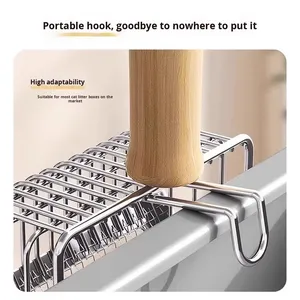 Pelle à litière pour chat en acier inoxydable, résistante à la corrosion, fond antiadhésif, taille universelle, outil pour les excréments de chat - Product Image 4