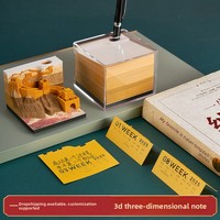 Bloc-notes personnalisable en papier imprimé numérique style chinois, souvenir culturel 3D Grande Muraille