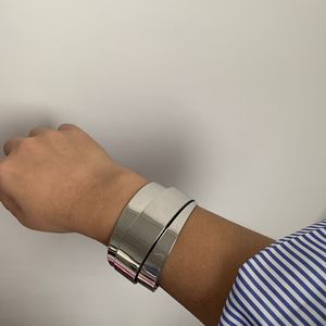 2023 nouveauté bijoux de mode luxe Double couche irrégulière ouvert manchette <span class=keywords><strong>Bracelet</strong></span> 18K plaqué or brillant femmes <span class=keywords><strong>Bracelet</strong></span> Bracelets - Product Image 5