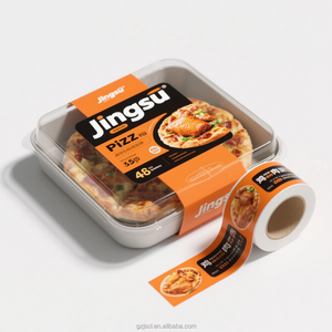 Logotipo personalizado impermeable Hamburgo caja de embalaje pegatina para alimentos para mascotas Pizza aceite de oliva para tiendas de <span class=keywords><strong>hamburguesas</strong></span> - Product Image 5