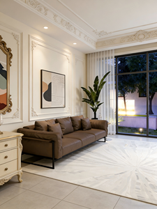 Tapis tissé Wilton, polyester durable, motif abstrait, tapis de sol pour chambre à coucher - Product Image 4