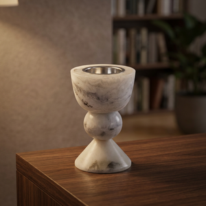 Art Empire Exports - Quemador de Incienso Aromático de Sándalo Hecho a Mano con Mármol Blanco de Lujo, Diseño Japonés, Fragancia Espiritual para el Hogar - Product Image 2