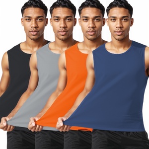 Men Fitness Tank Top Summer Outdoor Workout <b>Running</b> <b>Singlet</b> Sleeveless 100% Polyester Sport Men Slim Vest - Product Image 6