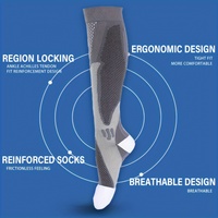 Chaussettes de compression sportives personnalisées pour hommes et femmes, chaussettes de compression 15-20 mmHg