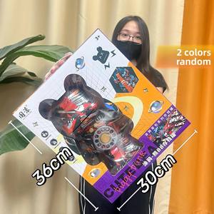 Tirelire Jouet Ours de Dessin Animé pour Enfants, Distributeur Automatique de Billets, Alimentée par Piles, Design Graffiti Tendance, Coffret Cadeau Économie d'Argent 0-3 ans - Product Image 1