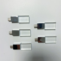 2025 Nieuwe Product USB-C Acryl Kristal Usb Flash Drives 2.0 3.0 Aangepaste 8Gb 16Gb 32Gb 64Gb Type-C Pendrive Voor Telefoon En Laptop