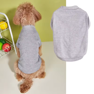 Vêtements pour chiens multicolores, chemises décontractées pour animaux de compagnie, chemises unies pour chiens, vêtements pour chiots, faible MOQ, personnalisation du logo à partir d'une pièce - Product Image 5