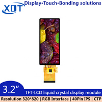 Modul Layar Sentuh TFT LCD IPS 3,2 Inci dengan Lampu Latar LED Antarmuka SPI+RGB IC Driver ST7701S -20~70 Operasi