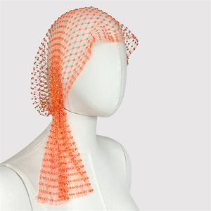 SZ1339 nouveau 2025 élastique <span class=keywords><strong>tissu</strong></span> cristal strass maille cristal Net cheveux <span class=keywords><strong>Snood</strong></span> Bling Turban casquettes tête enveloppement pour les femmes - Product Image 2