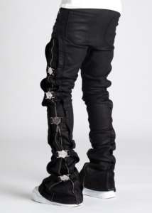 <span class=keywords><strong>ก</strong></span>างเกงยีนส์ผู้ชายทรงสลิม<span class=keywords><strong>ฟ</strong></span>ลare รุ่นปี 2026 คุณภาพสูง แบบสั่งทำพิเศษ สีดำ<span class=keywords><strong>ฟ</strong></span>อก แต่งแผง แต่งขาด แต่งปะ แต่งซิป สไตล์ Y2k ผลิตตามแบบ OEM แฟชั่นสตรีทแวร์ - Product Image 5