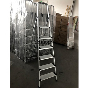 Household Folding <b>Step</b> Ladder Wide Pedal Aluminum Alloy Modern Aluminum Stairs <b>Platform</b> Support for | Aluminum Folding Folding - Product Image 5