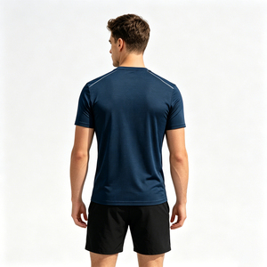 <span class=keywords><strong>T</strong></span>-<span class=keywords><strong>shirt</strong></span> de sport pour <span class=keywords><strong>homme</strong></span> personnalisé, coupe ajustée, manches courtes, pour la course à pied, l'entraînement, le fitness, 100% polyester, <span class=keywords><strong>t</strong></span>-<span class=keywords><strong>shirt</strong></span> de gym - Product Image 2