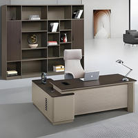 Ensemble bureau et chaise de direction moderne pour patron, bureau de direction pour salle d'équipe, commande en gros, service personnalisé