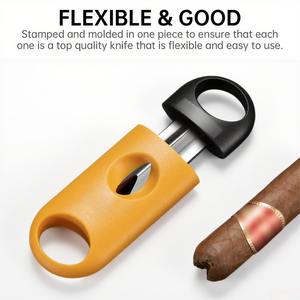 卸売 新着 精巧なシガーアクセサリーギフトセット 携帯用 鋭いラウンドカッター Vカット ドリルスーツ 喫煙初心者・プロ向け - Product Image 2