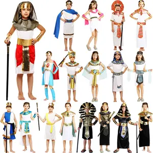 Halloween Carnival Party Kids Boy Cosplay Ancient Egyptian Pharaoh King Prince Costume Outfit