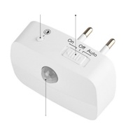 Veilleuse LED à détecteur de mouvement, 3 modes (auto/actif/arrêt), économie d'énergie, prise EU/US