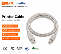 Kabel Printer USB 2.0 a ke B Tahan Lama Kecepatan Tinggi PVC Inti Tembaga Murni Kabel Sinkronisasi Data untuk Canon HP Epson Brother 6ft
