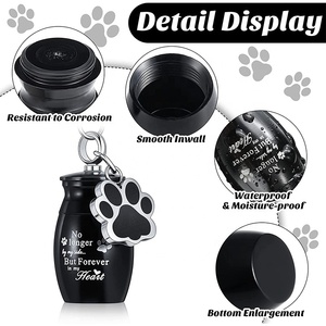 Diskon besar liontin rantai kunci abu peliharaan liontin cakar anjing gantungan kunci botol parfum Aloi guci - Product Image 5