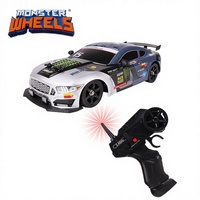 Voiture RC de drift 2.4G 4CH Supra 1:16 avec lumières LED, retour automatique, portée >50m, fonction fumée, performance de drift TPR, batterie presque prête