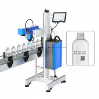 Machine de marquage laser CO2 en ligne pour bouteilles PET, formats DXF/PLT/DWG, haute puissance 5W-100W, pour matériaux métalliques et non métalliques, code de date
