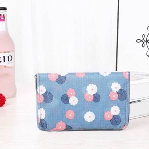 Sac de courses pliable grande capacité en tissu Oxford 210D à motif floral, sac de rangement portable super spacieux - Product Image 6