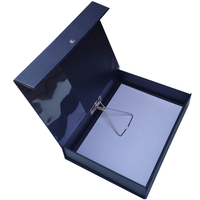 Caja de Archivo de Oficina de Polipropileno, Caja para Documentos A4 con Clip de Presión, Almacenamiento de Archivos de Tres Pulgadas con Etiqueta de Clasificación