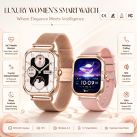 Montre connectée pour femme en marque blanche avec étanchéité IP68, cadran personnalisable, application, options d'emballage et services de support OEM/ODM