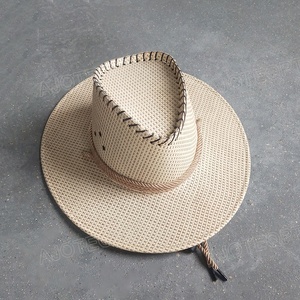 AJOTEQPT Western Style Felt Big Large Brim Womens Travel Fashion Pinch Front Straw Casual Cowboy Cowgirl Hat - Product Image 2