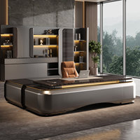 Ensemble de bureau de direction de grande taille avec chaise, design moderne et minimaliste, résistant, luxueux, élégant, commercial