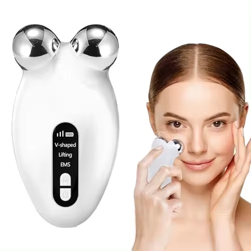 3D Micro Current Beauty Skin Electric Face Massager 3 Gears Mini Microcurrent Facial Toning Device for Anti Aging Wrinkle Reduce
