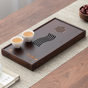 Bamboo <b>Tea</b> <b>Tray</b> With Drain And Water Storage Japanese Style <b>Tea</b> Table Elegant Design For <b>Tea</b> Serving - Product Image 4