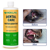 Additif d'eau premium pour l'hygiène dentaire des animaux de compagnie (chiens et chats) – Élimine la mauvaise haleine, réduit la plaque et le tartre – Formule sûre