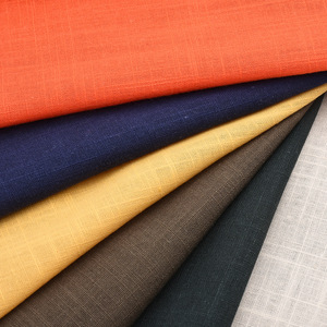 Cotton Poplin <b>Fabric</b> 100GSM Plain Dyed Slub Woven Breathable Apparel Skirts Material <b>Medium</b> Weight Combed Yarn - Product Image 3