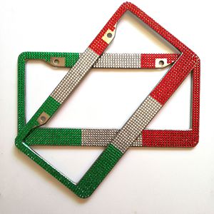 Targhetta diamantata diritta a tre colori bandiera nazionale italiana calibro prodotto accessori speciali per parti di borsa - Product Image 5