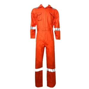 Wholesale 100 Cotton Flame Retardant Safety FR Clothing Worker Uniform with Reflective Tape