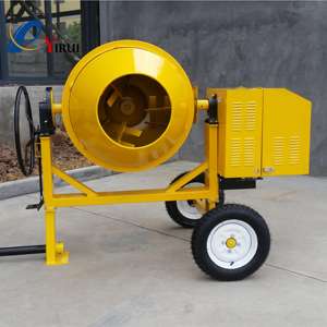 Hochwertige tragbare Zement- und Betonmischmaschine mit zwei Rädern, Mini-Elektro- oder Benzinmotor, Trommelmischer mit leistungsstarkem Motor - Product Image 1