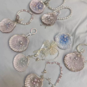 Pulsera romántica de perlas con dijes de estrellas, joyería de eslabones plateada para mujer, regalo - Product Image 4