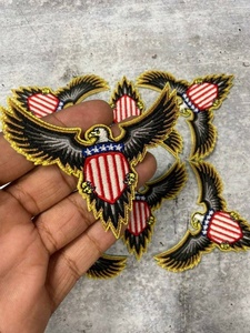 Toppa Personalizzata Aquila Americana Scudo USA Ricamo Distintivo Patriottico Ali Applicazione Termoadesiva per Giacca Gilet Cappello Souvenir - Product Image 4