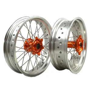 Wholesale 17 inch 36 Spoke Supermoto Aluminum Alloy Motorcycle Wheels For KTM SXF EXC 250 450