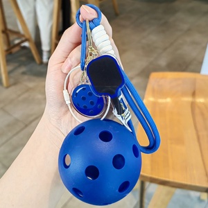 Fashion Sports Lovers Decoration <b>Braided</b> Phone Strap Sport Backpack Pickleball Racket Charms Cute Pickleball Keychain for Girls - Product Image 5