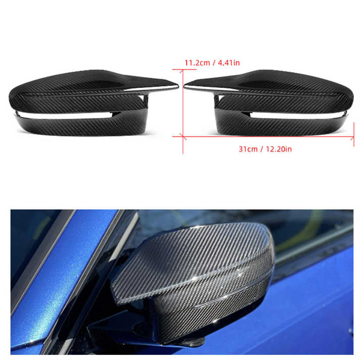 RHD Real Dry Carbon Fiber Car Rearview Mirror Cap Cover Trim Accessories For Mercedes C W205 E - Foto 6