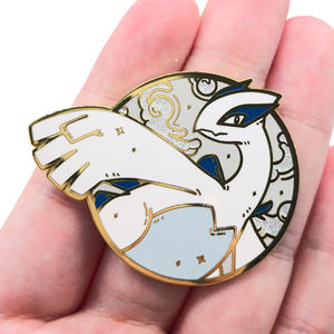 2 Nouveau Design 5.3cm High Quality Poke Monster <span class=keywords><strong>Lugia</strong></span> Ho-<span class=keywords><strong>Oh</strong></span> Peint Hard Enamel Metal Badge Pins for Backpack Cloth Decoration - Product Image 3
