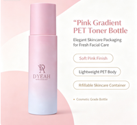 Bouteille en plastique PET de 100 ml, couleur dégradée DY-E-144, logo personnalisé, vide, pour cosmétiques, toner, emballage de liquides pour soins de beauté.