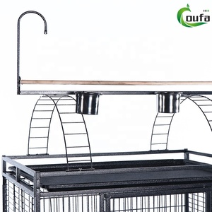Cage à oiseaux en métal robuste, revêtement poudré, résistante aux UV, <span class=keywords><strong>anti</strong></span>-chute, base large, ventilation complète, pour patio, jardin, <span class=keywords><strong>maison</strong></span> - Product Image 5