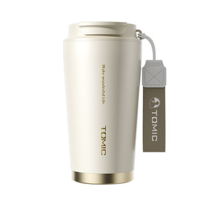 Taza de Café Temeco de 500 ml, Vaso Térmico de Acero Inoxidable con Correa para Uso en la Oficina - Product Image 5