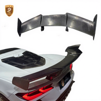 Aileron de coffre arrière en fibre de carbone sec de style ZR1 pour Chevrolet Corvette C8 Z51 2025 Model Car Spoilers